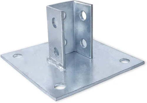 Skelang Base de poste, montaje cuadrado de 4 agujeros para canal de puntal único de 1-5/8"