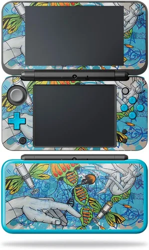Vista 3 de MightySkins Skin compatible con Nintendo 2DS XL - Negro abstracto Funda protectora de vinilo duradera y única Fácil de aplicar, quitar y cambiar
