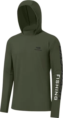 Vista 36 de BASSDASH UPF 50+ - Sudadera con capucha para hombre, protección solar UV, manga larga, rendimiento