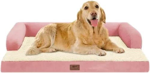 Vista 33 de Cama ortopédica extra grande para perros impermeable: cama de espuma viscoelástica para perros XL y extra grandes, sofá sofá, lavable con funda