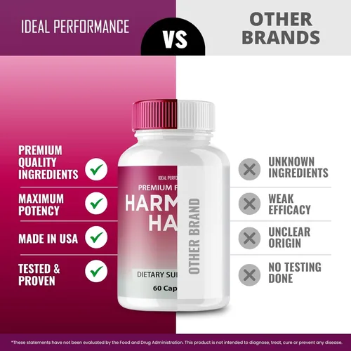 Vista 7 de Harmony - Cápsulas de crecimiento del cabello, pastillas de suplemento Harmony para la salud del cabello, extra fuerza, las cápsulas HarmonyHair