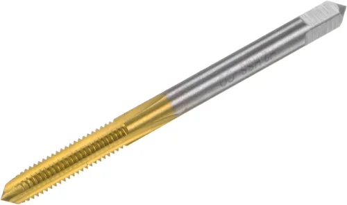 Vista 19 de uxcell Rosca métrica M0.8 x 0.2, cobalto recubierto de titanio HSS (acero de alta velocidad) 3 flautas rectas, mini micro tornillo roscado