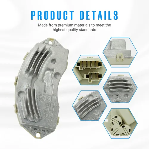 Vista 4 de Resistencia del motor del ventilador de HVAC delantero para BMW Serie 1 3 X5 X6 E70 E71 E72 E81 E82 E88 E90 64119146765 64116927090 64119222072