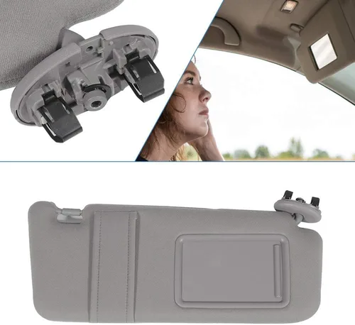 Vista 53 de ECCPP 74310-0T022-A1 Visera solar del lado derecho del pasajero con espejo para Toyota Venza 2009, 2010, 2011, 2012, 2013, 2014, 2015, 2016