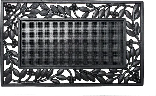 Vista 14 de DII Colección de felpudos de goma para todo tipo de clima, 18x30, entramado de diamante marrón