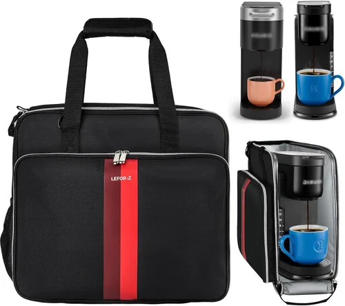 Vista 9 de LEFOR·Z Bolsa de viaje para cafetera, compatible con Keurig K-Mini, funda de transporte para cafetera de una sola porción compatible con K-Mini Plus