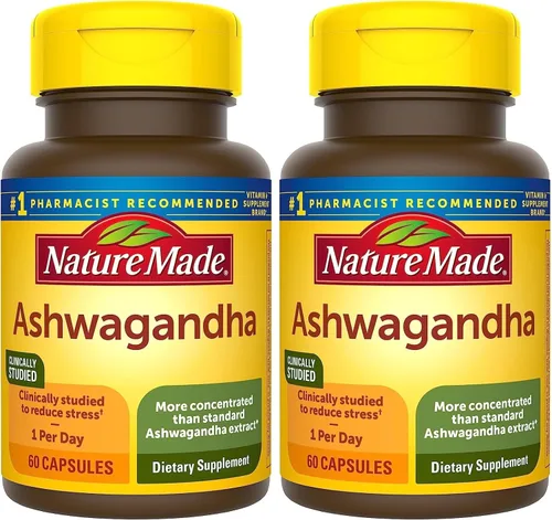Vista 9 de Nature Made Ashwagandha 125 mg, suplemento dietético para apoyo al estrés, 60 cápsulas, suministro para 60 días