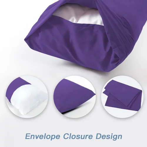 Vista 5 de DOWNCOOL Relleno de almohada de cuerpo completo de lujo con cubierta de fibra - Almohada de cuerpo ultra suave para dormir - Relleno de almohada