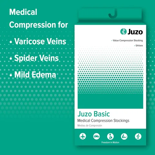 Vista 4 de Juzo Basic 4411 Knee-High 20-30 mmHg Open Toe Compression Stocking, Regular