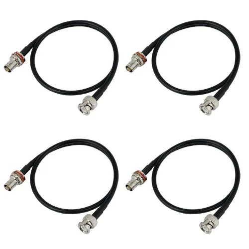 Cable de extensión de antena RK con conector BNC y mamparo para sistema de combinación de micrófono inalámbrico, longitud de 20 pulgadas (paquete de