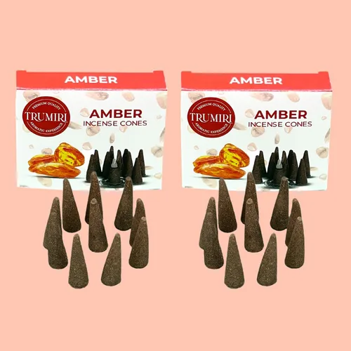 Vista 8 de TRUMIRI Conos de incienso ámbar Total de 20 conos de incienso Paquete doble de 10 conos de insencia Conos de incienso perfumados Aromas