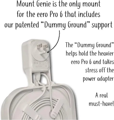 Vista 3 de The eero Pro Genie for eero Pro 6 y 6E - Soporte de pared (1 unidad), perfil más bajo, acceso abierto, múltiples opciones de instalación, soporte