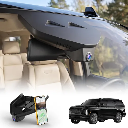 Cámara de tablero oculta 4K de ajuste personalizado para Cadillac Escalade ESV Base Sport Premium Luxury Platinum Serie V, cámara integrada, 2160P