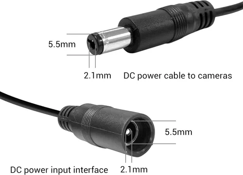 Vista 6 de TIGERSECU Adaptador de corriente para cámara de seguridad con divisor de alimentación de 9 vías, 12V 5A 100V-240V 0.083x0.217 in, compatible
