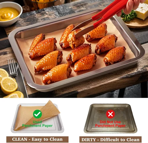 Vista 3 de KAWENDE 120 forros para freidora de aire, desechables de 10 x 11 pulgadas, compatibles con Emeril Lagasse de 26 cuartos de galón de puerta francesa