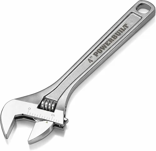 Vista 7 de Powerbuilt Llave ajustable de 12 pulgadas, marcas de mandíbula de ajuste previo de fácil lectura, mango grueso en I, - 644043