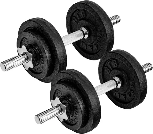 Vista 8 de Yes4All Old School Adjustable Dumbbell Set with Weight Plates, Star Lock Collars/Connector, 40lbs to 200lbs Adjustable Weight Plates Set