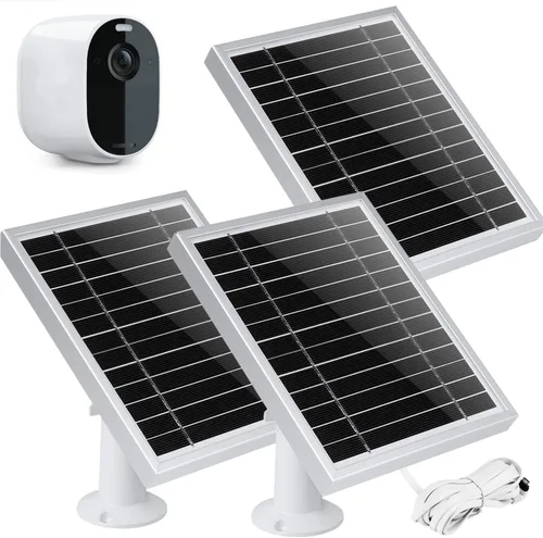 UYODM Paquete de 3 cargadores de panel solar compatibles con Arlo Essential Spotlight/XL solamente, cable de carga de alimentación de 16.5 pies