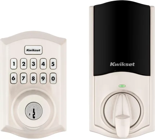 Vista 13 de Kwikset Home Connect 620 - Cerradura inteligente de pestillo con tecnología Z-Wave, funciona con Ring Alarm, Samsung SmartThings y más, requiere