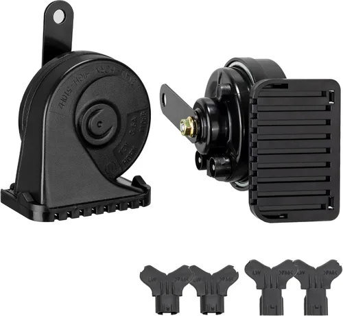Vista 11 de Bocina de auto adecuada para Chevy/GMC/Ford 12V bocinas de coche ruidosas con parrilla protectora Bocina de caracol eléctrica de doble tono