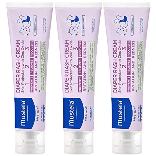 Vista 12 de Mustela Baby Pañal Rash Cream 123 - Protector de piel con óxido de zinc - Sin fragancia y sin parabenos, con 98% de ingredientes naturales, varios