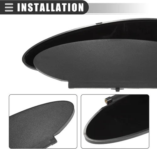 Vista 4 de Motoforti Cubierta de espejo para visera solar, cubierta para espejo de tocador lateral del conductor y pasajero, para Porsche 911 1996-2010, ABS