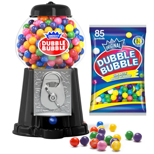 Vista 11 de Máquina de Chicles Dulces de Halloween - para Niños 8.5" - Banco de Juguetes que Funciona con Monedas - Máquina de Chicle Roja Dubble Bubble