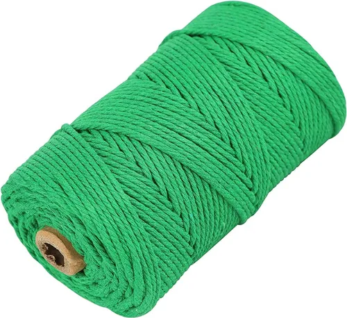 Vista 13 de Cordón de algodón para macramé, hilo torcido de 4 capas, cuerda de algodón natural, suministros perfectos de macramé, para hacer soportes colgantes