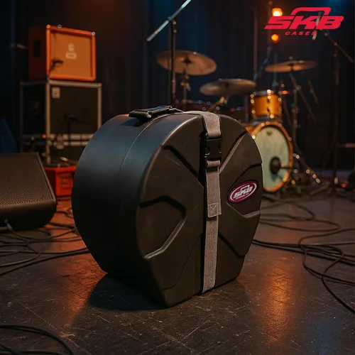 Vista 5 de SKB Cases - Funda para tom/caja de 8 x 14 pulgadas con interior acolchado, diseño de tambor en forma de D y patas moldeadas para posicionamiento