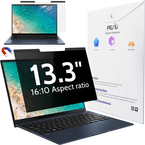Vista 27 de Peslv MagicSuction™ - Pantalla de privacidad para Surface Go 4/3/2/1 de 10.5 pulgadas, protector negro antiespía extraíble, filtro de luz azul