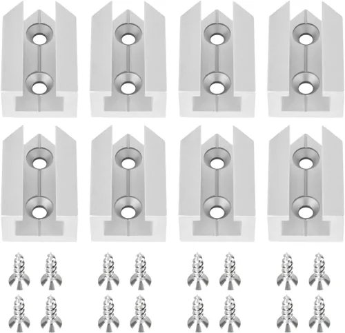 Vista 2 de POWERTEC 71415-P2 Kit de intersección T-Track para pista en T de 3/8" con agujeros preperforados y accesorios de montaje, 2