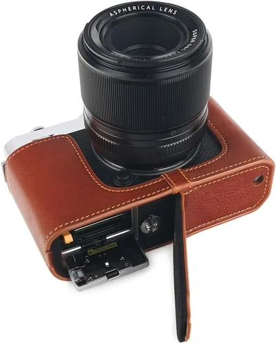 Vista 9 de TP Original Hecho a mano de cuero auténtico medio cámara caso bolsa cubierta para FUJIFILM X-E4 XE4 color negro