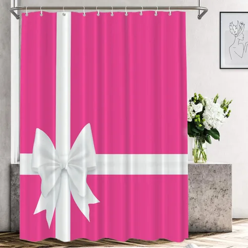 Vista 93 de Shrahala Father and Child Embracing No Hooks Shower Curtain with Snap in Liner Set, Tender Moment Captured Bathroom Décor Polyester Fiber Waterproof