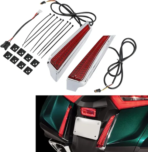 Vista 10 de TCT-MOTORPARTS Luces LED de panel de llenado de alforjas traseras para Honda Gold Wing GL1800 2018-2024