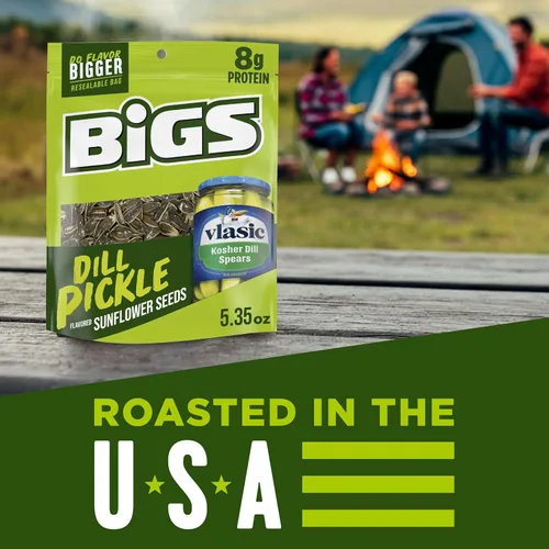 Vista 7 de BIGS Semillas de girasol, sabor a pepinillo de eneldo Vlasic, 5.35 oz.