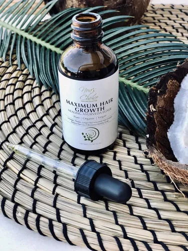 Vista 6 de Maximum Slim Fórmula ayurvédica orgánica para el crecimiento del cabello de Noa's Choice para un cabello más completo, más largo, grueso