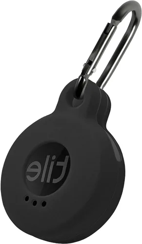 Geiomoo Funda de silicona compatible con adhesivo para azulejos 2022, funda protectora con mosquetón (negro)