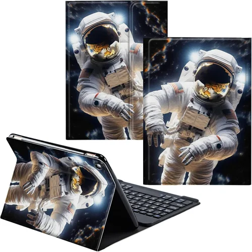 Vista 61 de Funda para Samsung Galaxy Tab S6 Lite 2022/2020 Teclado Inalámbrico Desmontable y Cubierta De Soporte De Cuero PU Funda Protectora Para Samsung