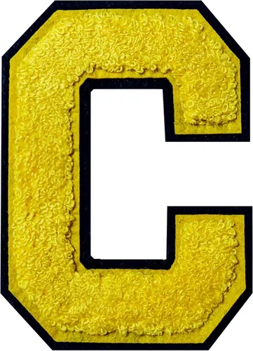 Vista 65 de 2 parches de letras de felpilla termo-adhesivas de 2.5", parches de letras universitarias de punto de felpilla para ropa (negro/blanco 2-1/2, S)