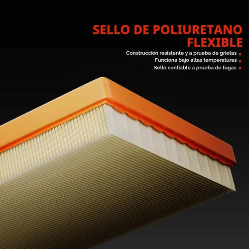 Vista 5 de Filtro de Aire del Motor A-Premium - Compatible con Land Rover Discovery, Range Rover, Sport - 2010-2022 - Panel Flexible