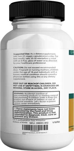 Vista 6 de NeuroVife Gold Max Suplemento de apoyo cerebral 8 extractos naturales con DHA, vitaminas A, C, complejo B 60 cápsulas vegetales Fabricado