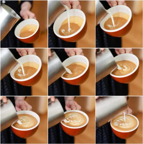 Vista 9 de ENLOY Jarra de espuma de leche, jarra de vapor de 20 onzas, accesorios para máquina de café expreso de acero inoxidable, accesorios para barra