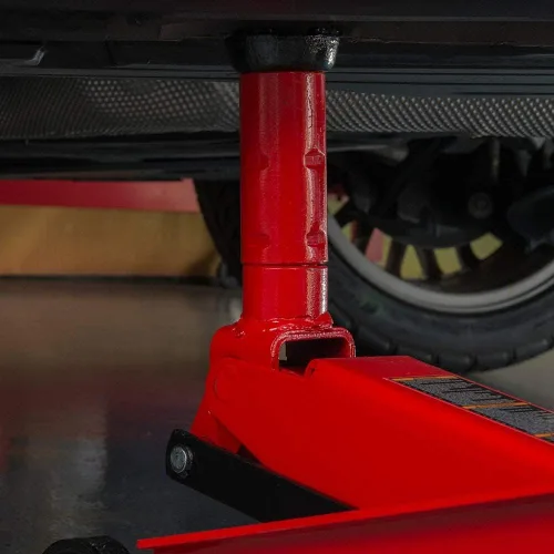 Vista 5 de 3 toneladas (6,000 lb) de capacidad de carretilla hidráulica/gato de piso (Compatible con: SUV y camiones de altura extendida), rojo