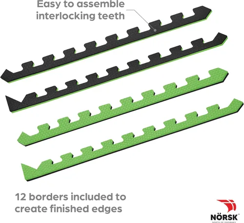 Vista 4 de Norsk - Alfombrillas de espuma de 1/2 pulgada reversibles de doble cara para gimnasio en casa - Baldosas de espuma EVA entrelazadas