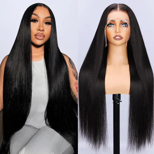 Vista 17 de Hermosa - Pelucas de cabello humano con encaje frontal HD de 13 x 4 pulgadas, prearrancadas con cabello de bebé, densidad 180, transparente, 9A