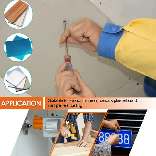 Vista 6 de 120 tornillos para paneles de yeso de rosca gruesa #7 x 1-1/2 pulgadas con Phillips Drive, óxido negro, cabeza de corneta, tornillos para madera