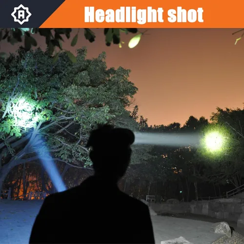 Vista 7 de Luz de Caza de Mapache, Potente Lámpara de Cabeza Super Brillante LED, Foco Recargable, Impermeable, para Caza Nocturna al Aire Libre, Camping