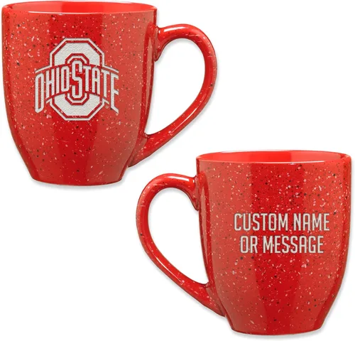 Vista 106 de Rico Industries NCAA UCLA Bruins Royal Blue - Taza de café de cerámica moteada grabada con láser de 16 onzas