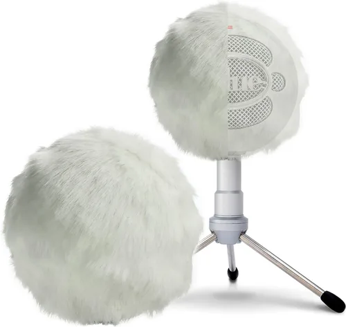 Vista 9 de Protector de viento con filtro de bola de nieve azul – Protector de viento profesional de espuma para micrófono iCE para grabaciones, transmisión