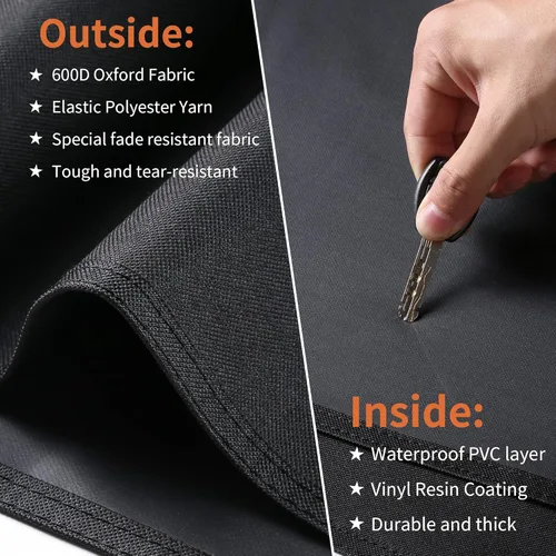 Vista 2 de SUPJOYES 6755 - Funda para parrilla Char-Griller Akorn Kamado, resistente al agua, resistente a los desgarros, color negro
